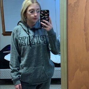 PINK Gray Sweatshirt